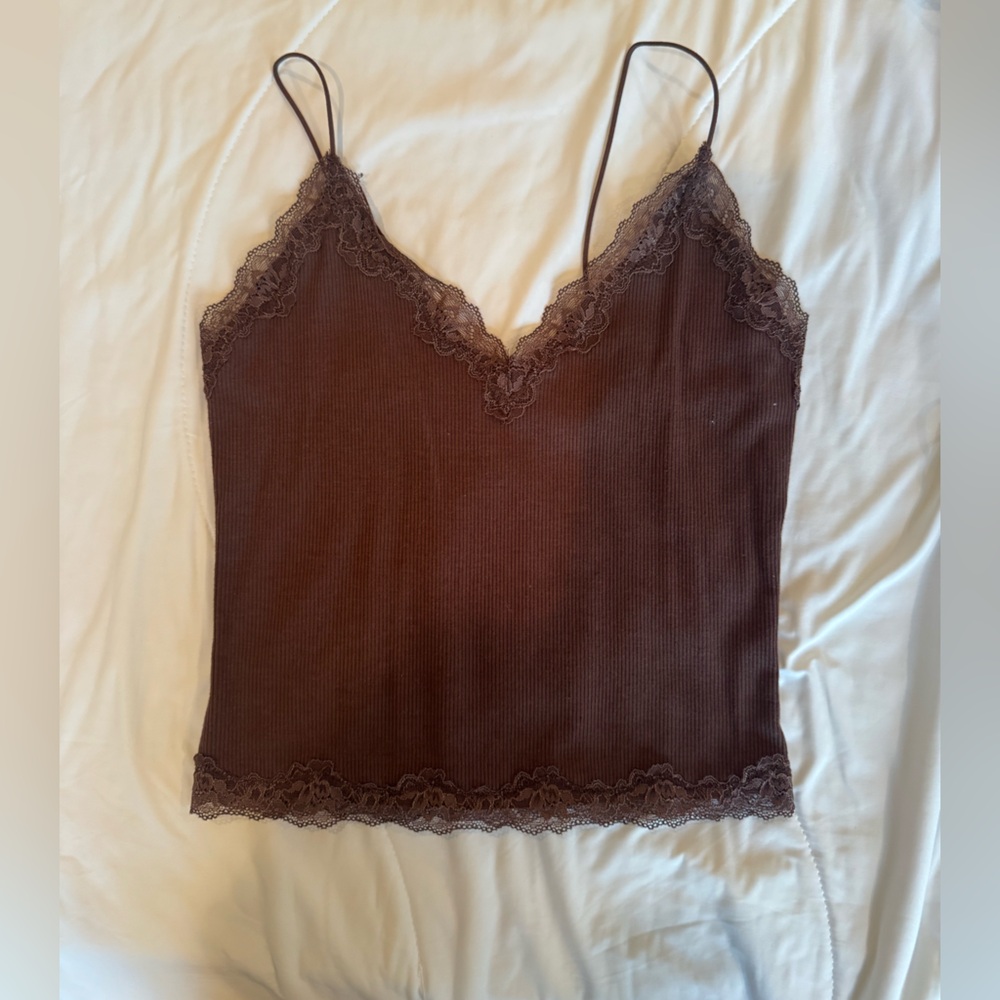Garage Chocolate Lace Cami